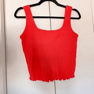 Red crop top
